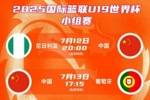中国U19女篮世界杯小组赛对手依次为尼日利亚、葡萄牙、加拿大